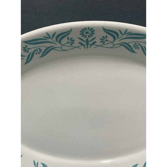 HOMER LAUGHLIN 12x9 Platter Plate BEST CHINA  1965  Restaurant Ware Blue FLORAL - Picture 5 of 8